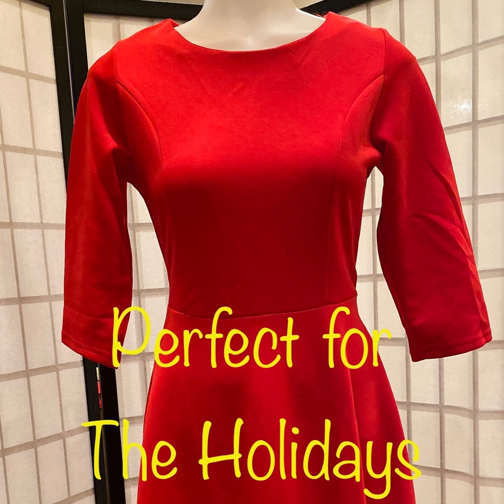 Fashion Mia Simple red dress